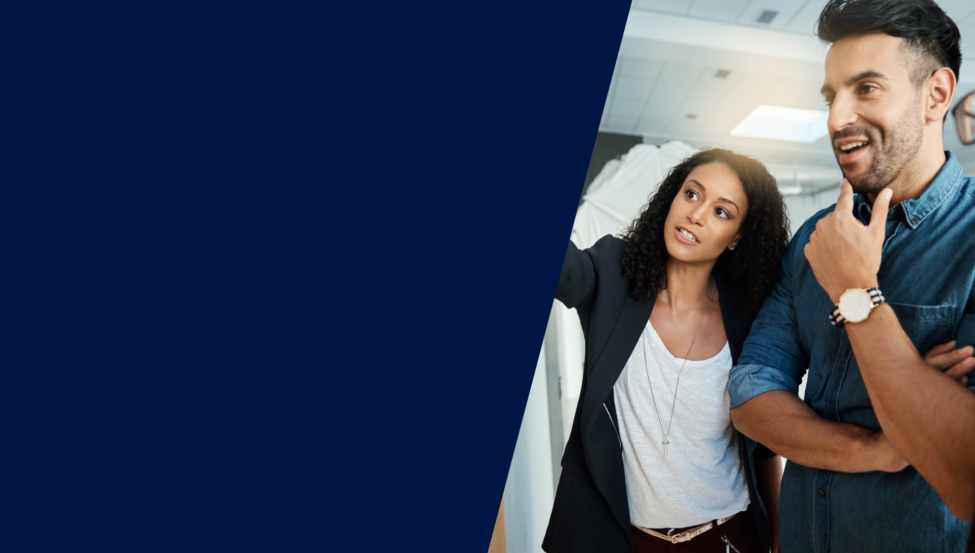 Two marketers analyzing data harmonization leveraging Nielsen's media impact solution.